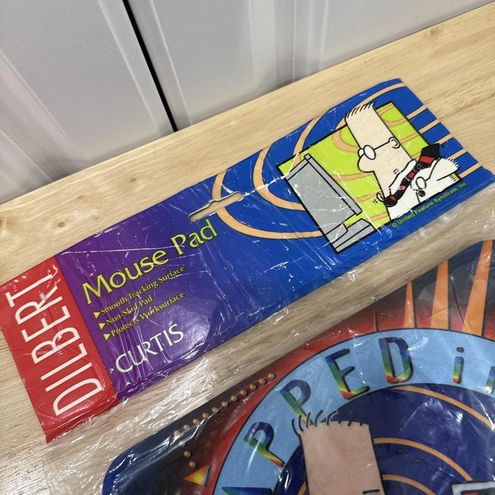 Vintage 1997 Dilbert Mouse Pad Trapped In A Dilbert World NIP
